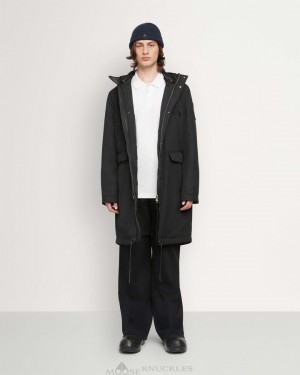 Anoraks Męskie Moose Knuckles Garson Anorak Czarne | FB7361528