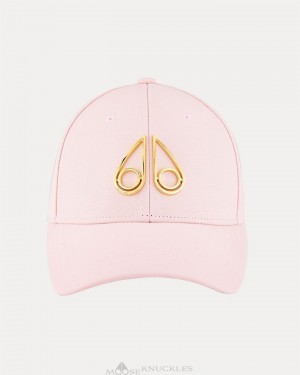 Baseball caps Damskie Moose Knuckles Hollow Logo Cap Różowe | YI1438625