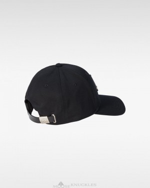 Baseball caps Męskie Moose Knuckles Logo Icon Cap Czarne | OW3184905