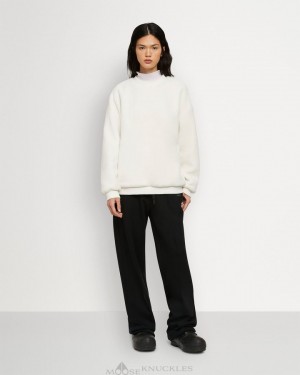 Bluzy Damskie Moose Knuckles Brooklyn Bunny Crew Neck Milky Way | JU7814029