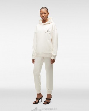 Bluzy Damskie Moose Knuckles Brooklyn Hoodie Plaster | RF1783569
