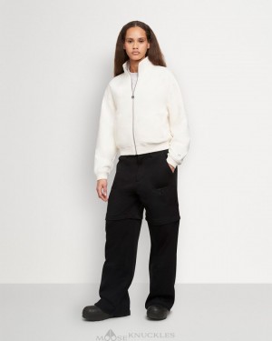 Bluzy Damskie Moose Knuckles Clifton Zip Sweatshirt Plaster | DR2860913