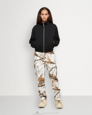 Bluzy Damskie Moose Knuckles Clifton Zip Sweatshirt Czarne | KU2043768