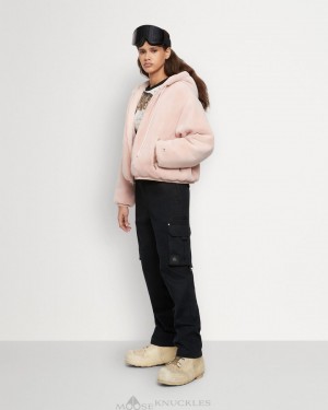 Bluzy Damskie Moose Knuckles Quilted Reversible Eaton Bunny Różowe | OI8640397