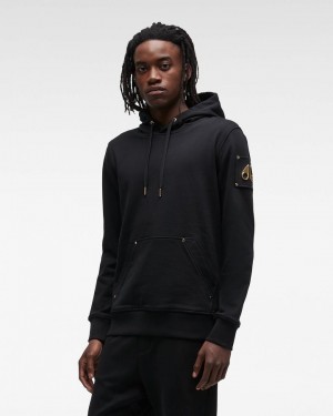 Bluzy Męskie Moose Knuckles Martense Hoodie Czarne | YN3506817