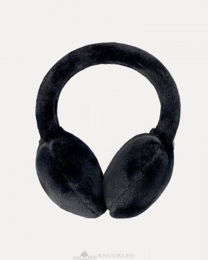Kapelusz Damskie Moose Knuckles Bunny Ear Muff Czarne | KC7045832