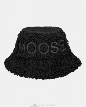 Kapelusz Męskie Moose Knuckles Cobble Bucket Hat Czarne | QG6274189