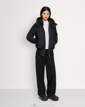 Kurtka Bomberka Damskie Moose Knuckles Original Debbie Bomber Granatowe | ZB4359807