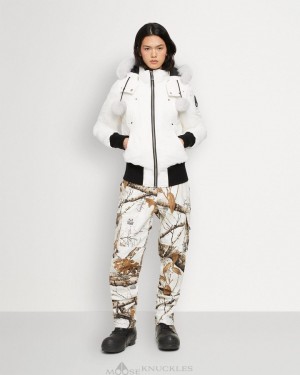 Kurtka Bomberka Damskie Moose Knuckles Original Debbie Bomber Shearling Milky Way / Natural Shearling | ZA7829041