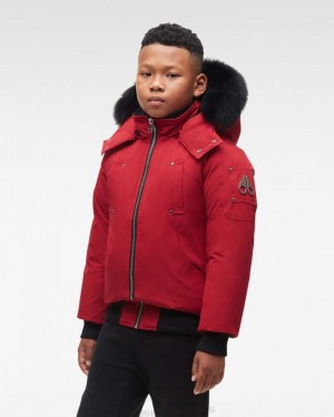 Kurtka Bomberka Dziecięce Moose Knuckles Original Bomber Fur Czarne | GU7618952