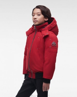 Kurtka Bomberka Dziecięce Moose Knuckles Original Bomber Jasny Czerwone | JV8094156