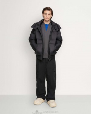 Kurtka Bomberka Męskie Moose Knuckles 125th Street Bomber Czarne | PM3418905