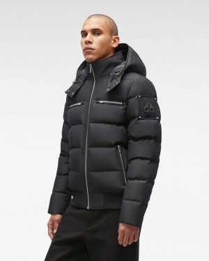 Kurtka Bomberka Męskie Moose Knuckles Cloud Bomber Czarne | RD9610783