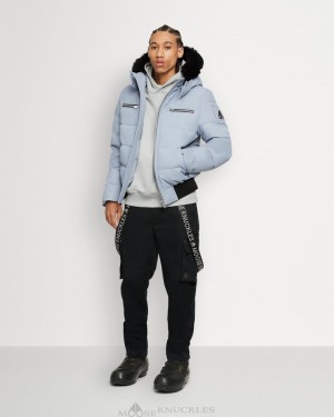 Kurtka Bomberka Męskie Moose Knuckles Cloud Bomber Neoshear Czarne | WL4196073