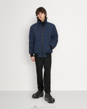Kurtka Bomberka Męskie Moose Knuckles Keap Bomber Ciemny | SJ6307485