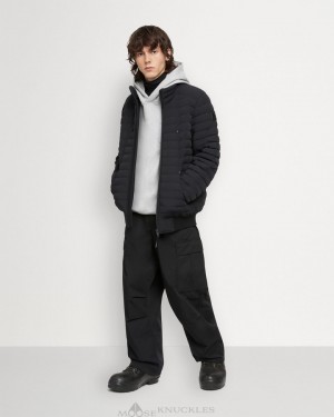 Kurtka Bomberka Męskie Moose Knuckles Keap Bomber Czarne | UD6174583