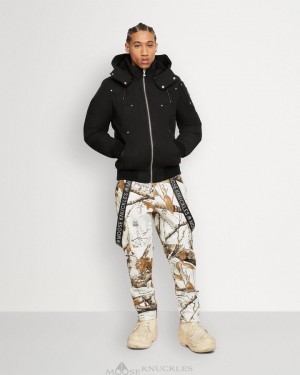 Kurtka Bomberka Męskie Moose Knuckles Original Ballistic Bomber Czarne | FO3492807