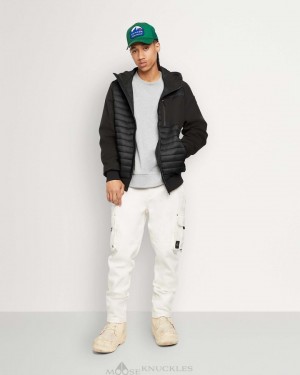 Kurtka Bomberka Męskie Moose Knuckles Sherwood Bomber Czarne Czarne | TA5921630
