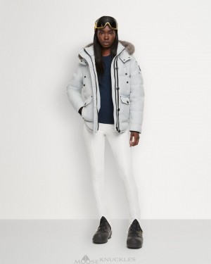 Kurtki Damskie Moose Knuckles Onyx Anguille Jacket Shearling Szare | ED5243698