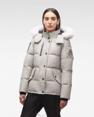 Kurtki Damskie Moose Knuckles Original 3q Fur Szare | LP7613920