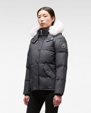 Kurtki Damskie Moose Knuckles Original 3q Fur Granite / Natural Fox Fur | EO8061972
