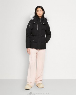 Kurtki Damskie Moose Knuckles Original 3q Shearling Czarne | FA2964105