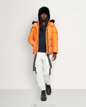 Kurtki Damskie Moose Knuckles Original 3q Shearling Pomarańczowe Czarne | QA9472630