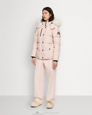 Kurtki Damskie Moose Knuckles Original 3q Shearling Różowe | LT9284160