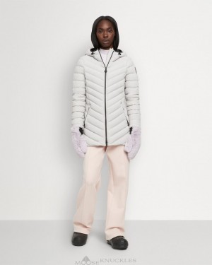 Kurtki Damskie Moose Knuckles Rockcliff Jacket Szare | MH4917863