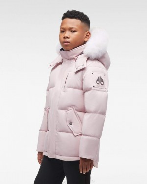 Kurtki Dziecięce Moose Knuckles Original 3q Fur Różowe | BF3294018