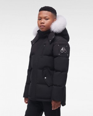 Kurtki Dziecięce Moose Knuckles Original 3q Fur Czarne | AN4032795