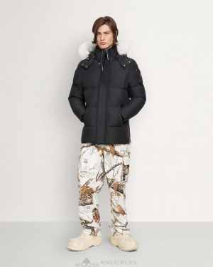 Kurtki Męskie Moose Knuckles Cloud 3q Neoshear Czarne | PT9608742