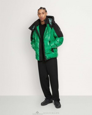 Kurtki Męskie Moose Knuckles Dugald Puffer Czarne | GY2916475