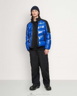 Kurtki Męskie Moose Knuckles Dugald Puffer Czarne | SC0653947