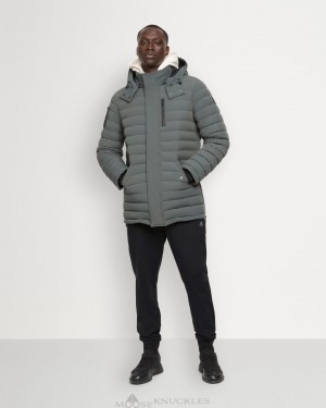 Kurtki Męskie Moose Knuckles Greystone Jacket Forest Hill | FJ8462591