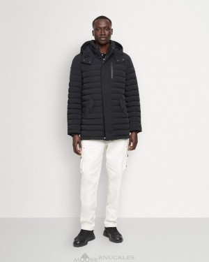 Kurtki Męskie Moose Knuckles Greystone Jacket Czarne | IZ0968152