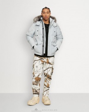 Kurtki Męskie Moose Knuckles Onyx Round Island Jacket Shearling Szare | FX0695237
