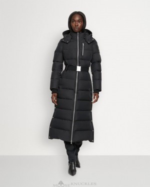 Parkas Damskie Moose Knuckles Cloud Long Parka Czarne | WO5063128