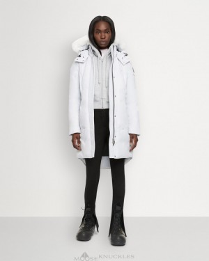 Parkas Damskie Moose Knuckles Cloud Parka Shearling Nimbus Cloud / Natural Shearling | DO5167938