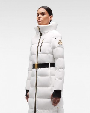 Parkas Damskie Moose Knuckles Irving Parka Milky Way | GZ0374625