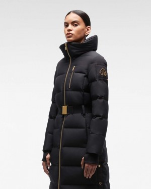 Parkas Damskie Moose Knuckles Irving Parka Czarne | TP9674235