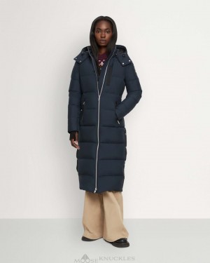 Parkas Damskie Moose Knuckles Jocada Parka Granatowe | GP2195403