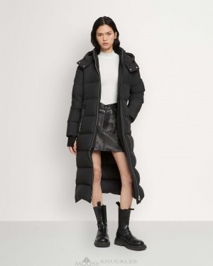 Parkas Damskie Moose Knuckles Jocada Parka Czarne | UV5283679