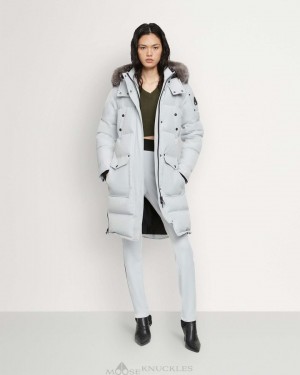 Parkas Damskie Moose Knuckles Onyx Causapscal Parka Szare | IX1054983