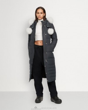 Parkas Damskie Moose Knuckles Original Saskatchewan Parka Fur Granite / Natural Fox Fur | NP3156807