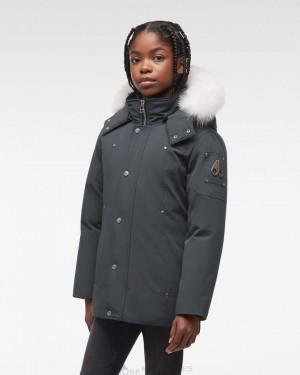 Parkas Dziecięce Moose Knuckles Original Parka Fur Granite / Natural Fox Fur | YC3095821