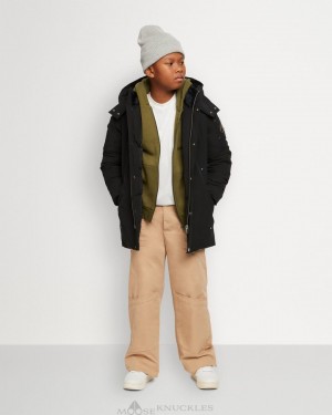 Parkas Dziecięce Moose Knuckles Original Parka Czarne | DK9261058