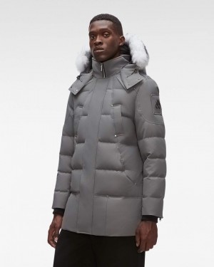 Parkas Męskie Moose Knuckles Cloud Parka Neoshear Pebble / Natural Shearling | BT5740968