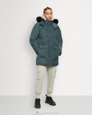Parkas Męskie Moose Knuckles Onyx Big Ridge Parka Shearling Czarne | ZV4306258