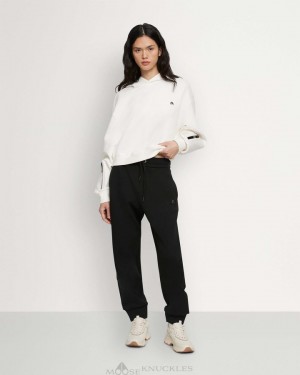 Portki Damskie Moose Knuckles Berkley Jogger Czarne | GX3176928
